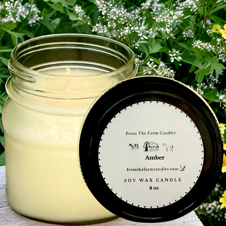 Amber - 8 ounce candle
