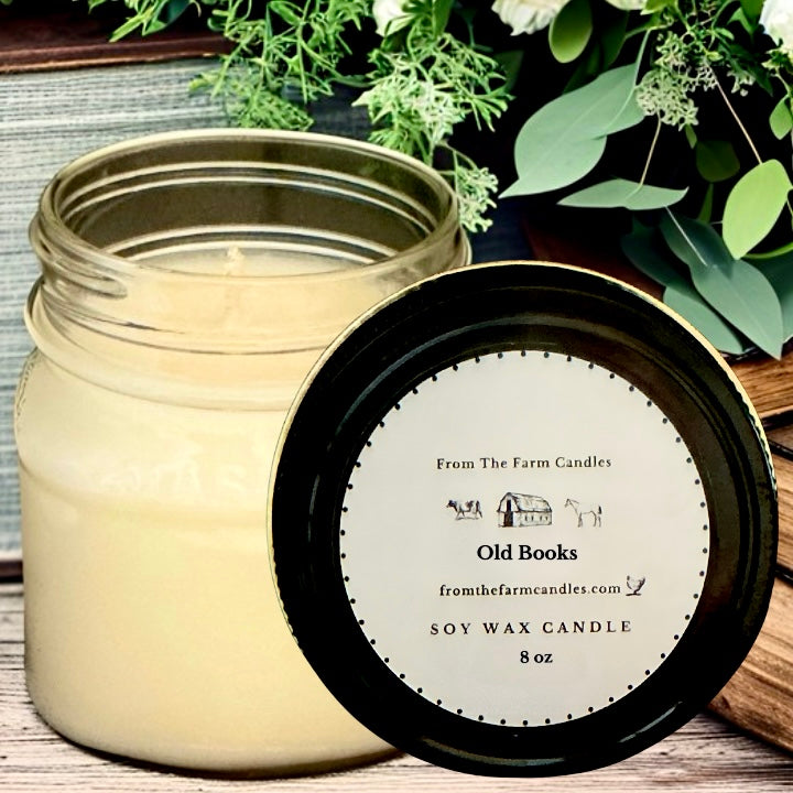 Old Book - 8 ounce candle